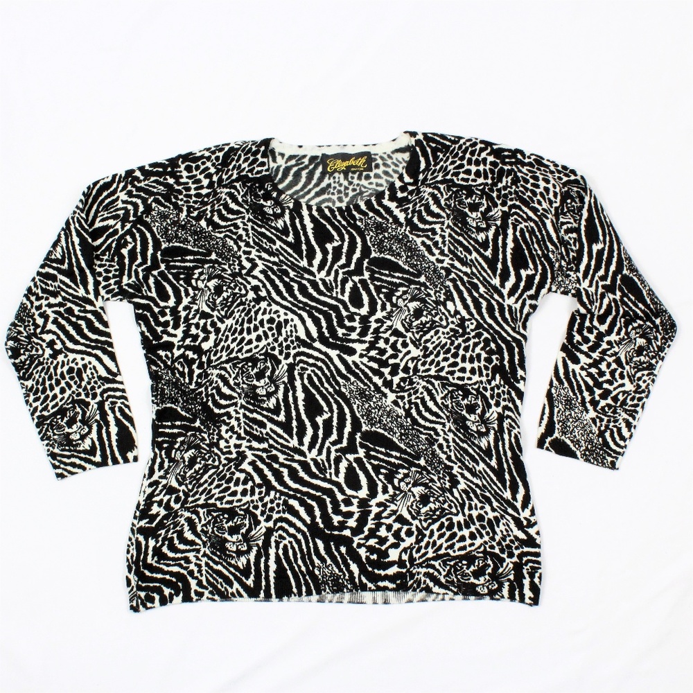 SOLD! - Elizabeth New York 3/4 Sleeve Tiger Women
